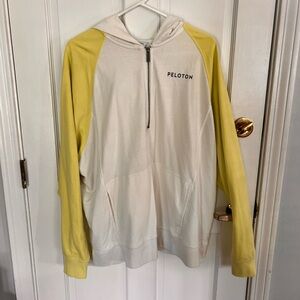 Peloton White & Yellow 1/2 zip sweatshirt. Size 2X